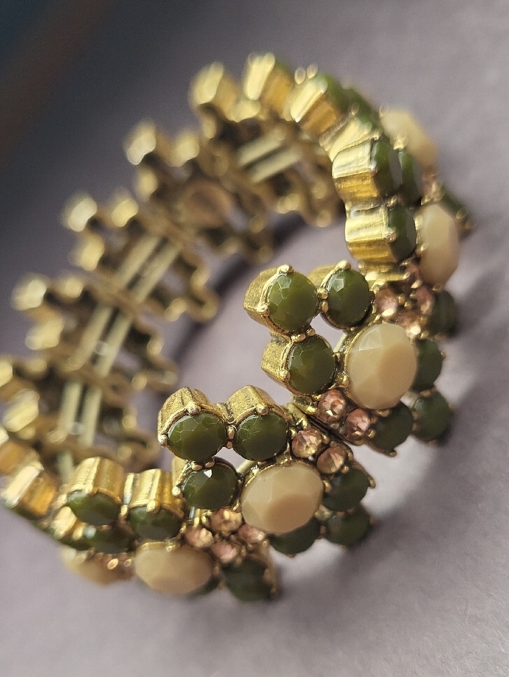 Gold and Green Bracelet